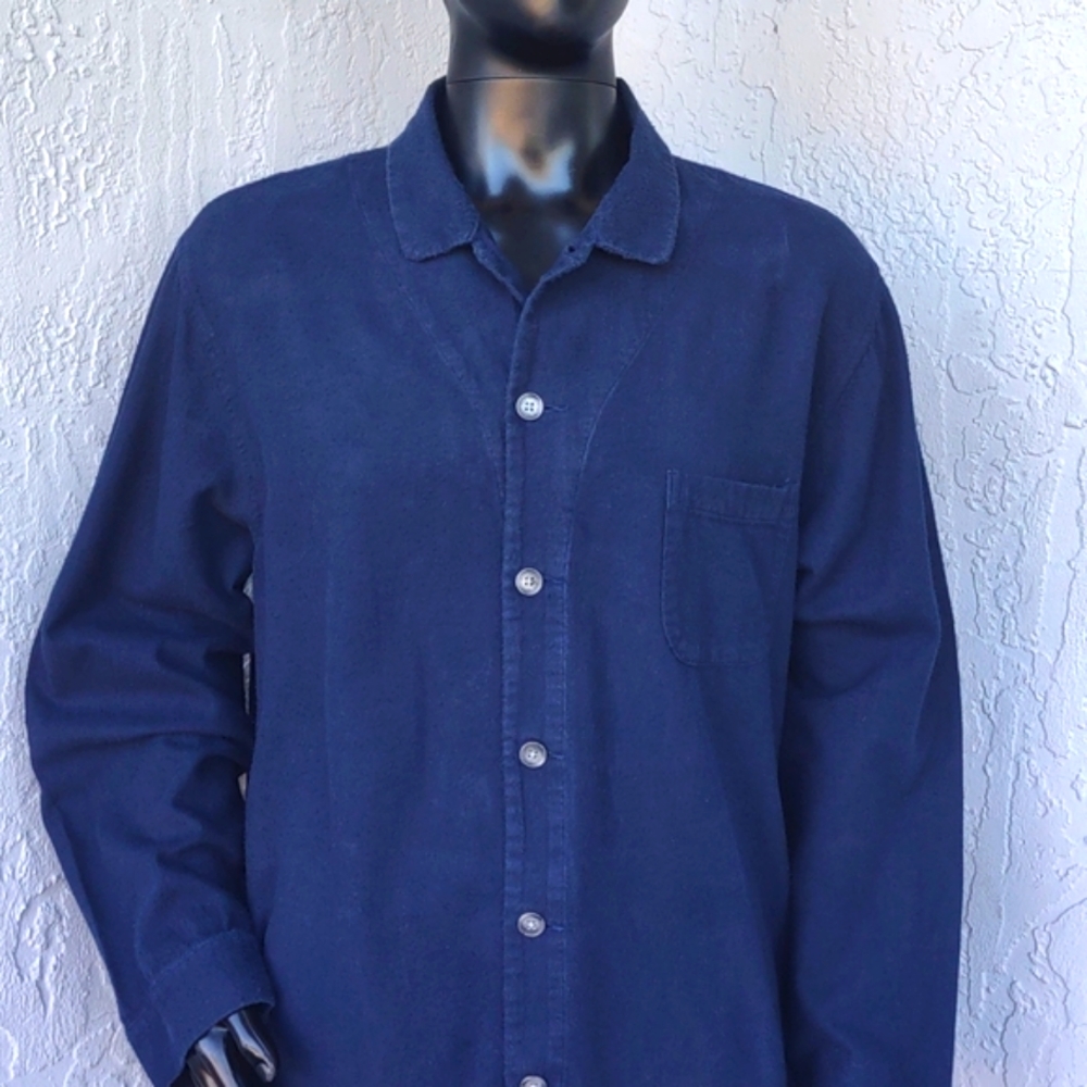 Lands' End Men's Pure Cotton/Mesh Upper Back Upper Work Shirt